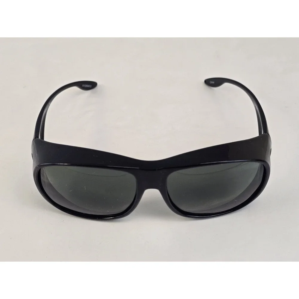 Yogo‎ Vision 8059 Solar Shield Unisex Wrap Around Black Sunglasses 60-18-132 NIP